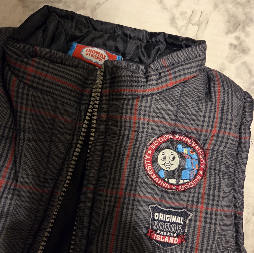 Thomas & Friends Gray Plaid Jacket